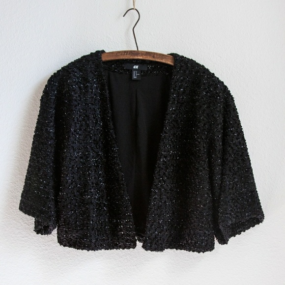 H&M Jackets & Blazers - H&M Boucle Style Crop Jacket sz 8